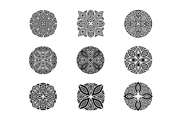 Artistic Round Decorative Shape Vector Graphics Review