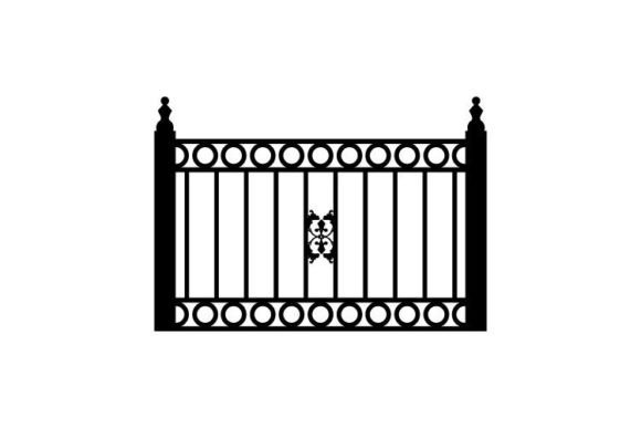 Black Iron Fence Decorative House Design Graphics