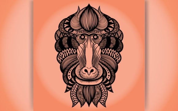 Decorative Baboon Coloring Pages Amp Graphics Review