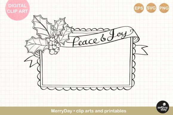 Decorative Frame Border Line Art Graphics & Print Templates
