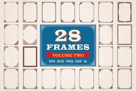 Decorative Frames and Borders Set 2 Graphics