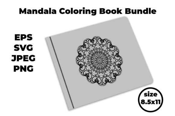 Decorative Mandala Pattern Coloring Page Graphics