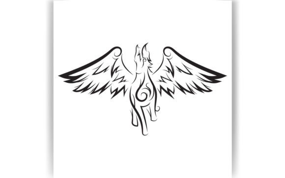 Decorative Pegasus Tattoo Coloring Page Graphics