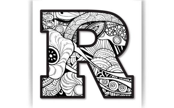 Decorative R Letter Coloring Page KIDS Review