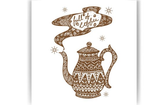 Decorative Teapot Coloring Pages & Graphics