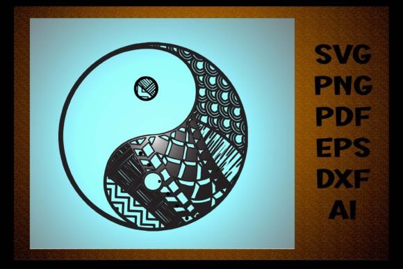 Decorative Yin Yang Graphics for Crafts