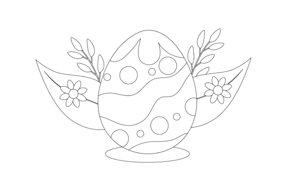 Easter Icon Decorative Outline Style Graphics & Freebies