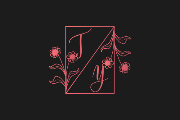 Monogram Letters Decorative for Graphics and Crafts