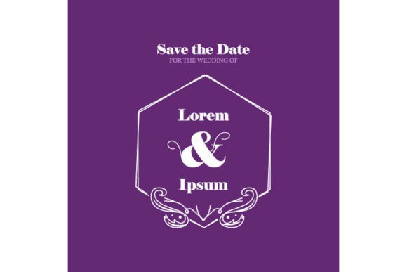 Save the Date Monogram Decorative Design Review